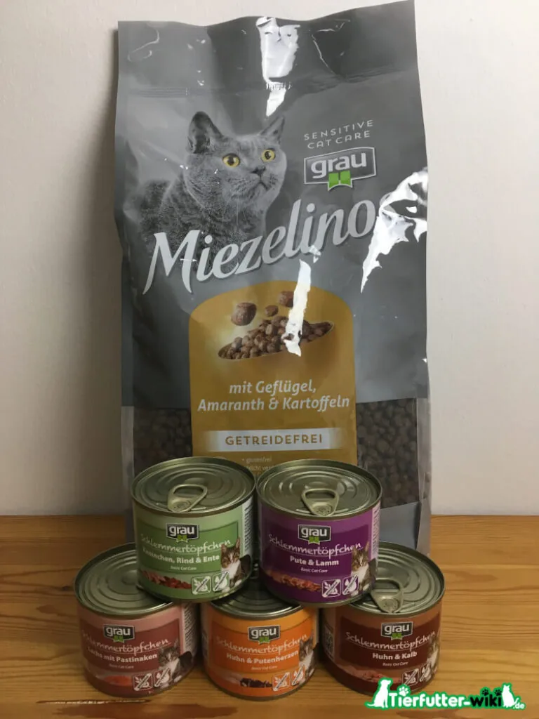 Grau Trockenfutter für Katzen