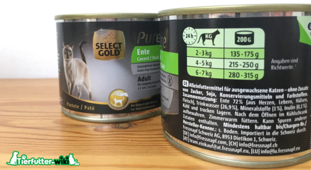 Select Gold Pure Ente Nassfutter für Katzen